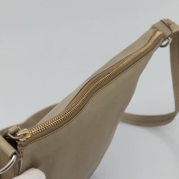 CELINE Shoulder Bag Leather Beige Gold Blue - Picture 6 of 13